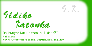 ildiko katonka business card